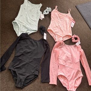 Justice Kids Bodysuit Set - Mint, Pink, Black